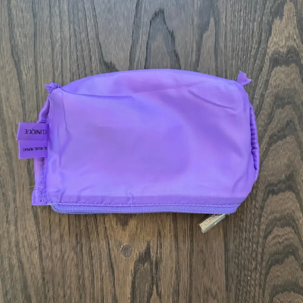 Clinique x Drawbertson Drippy Lips Cosmetic Makeup Bag Pouch Multicolor NWOT